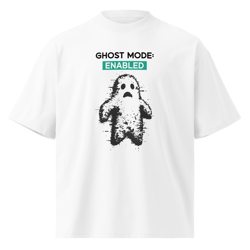 Ghost Mode: Enabled – Oversized Organic High-Neck T-Shirt