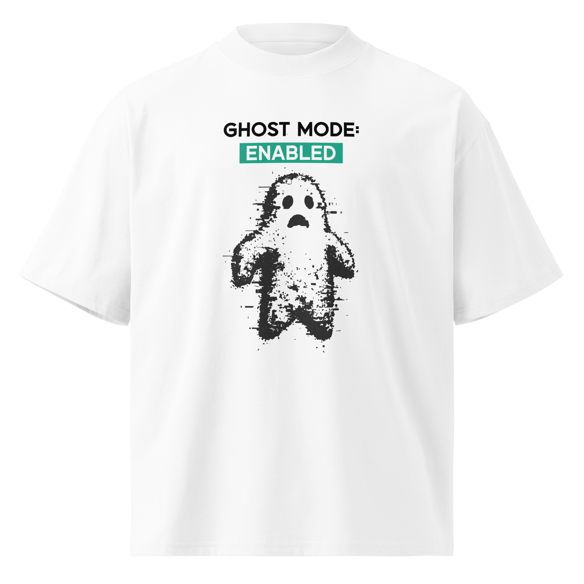 Ghost Mode: Enabled – Oversized Organic High-Neck T-Shirt