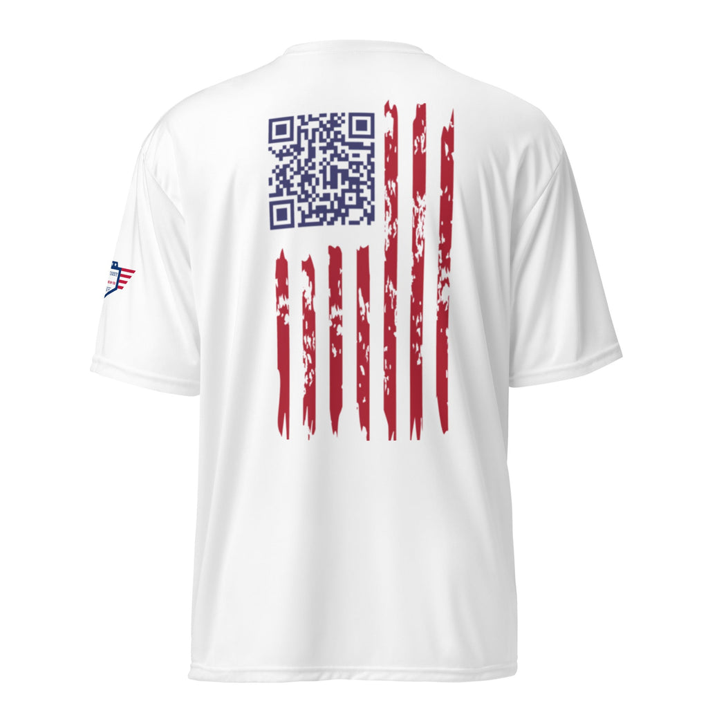 We the People easter-egg QR Code - Trump Dance - Unisex performance crew neck t-shirt