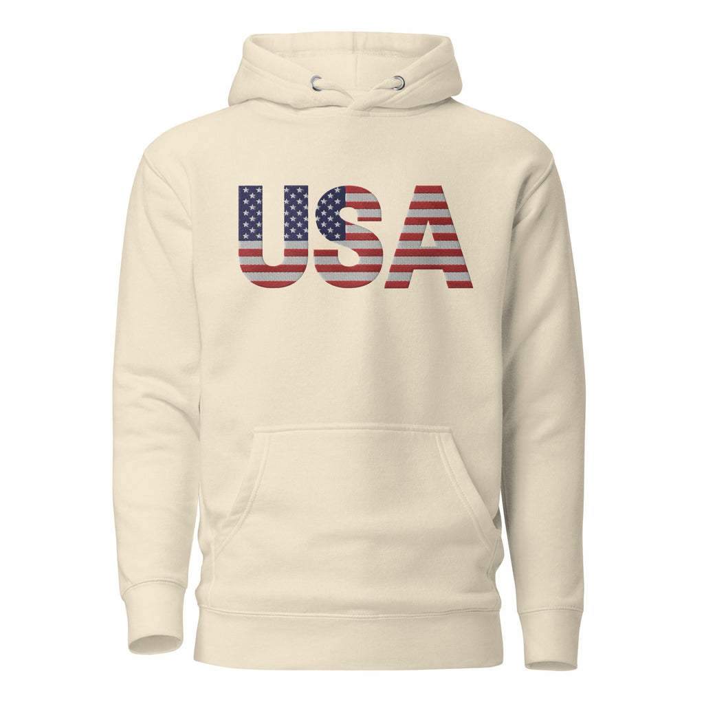 USA Large Embroidery - no sleeve skull - Runs small so size up - Unisex Hoodie