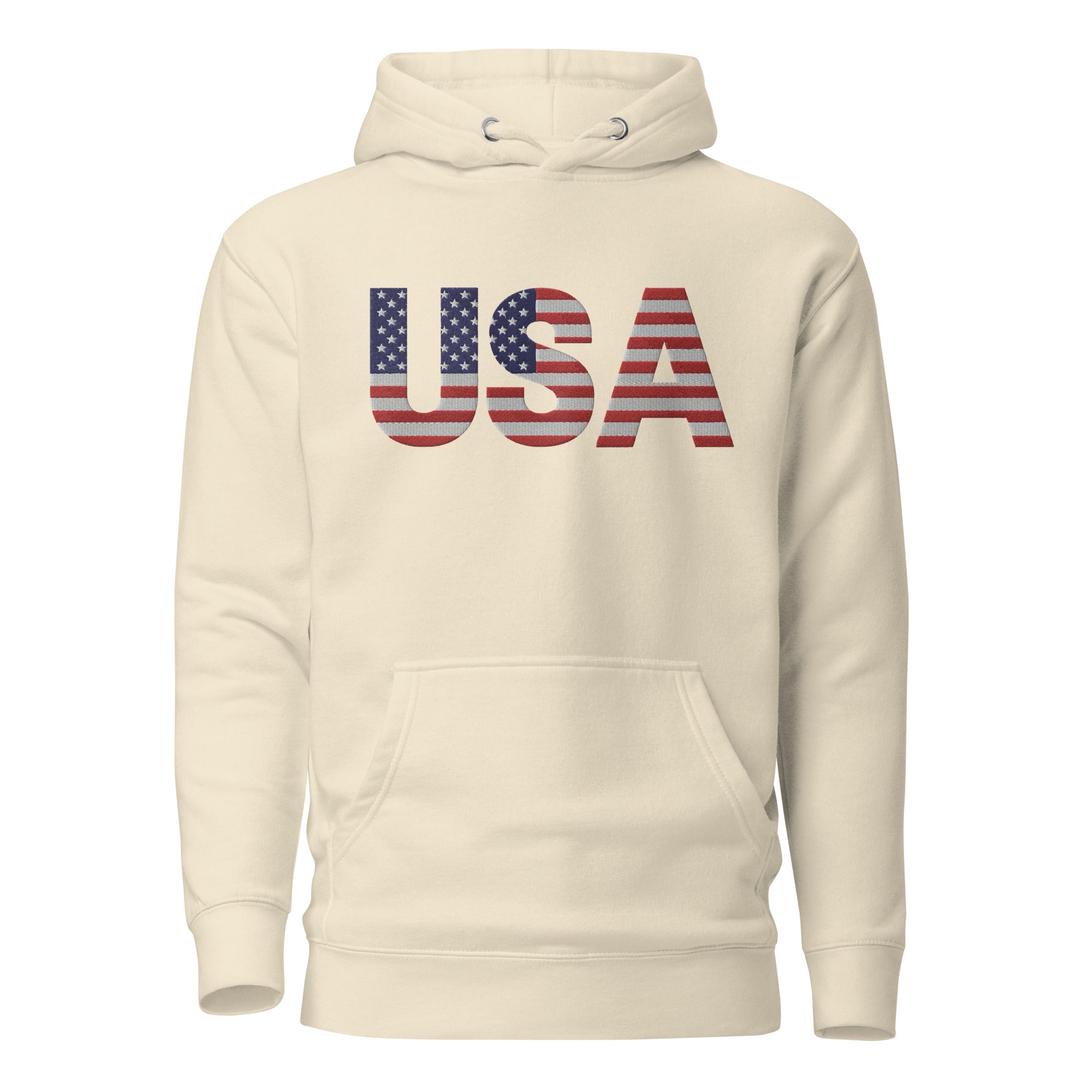 USA Large Embroidery - no sleeve skull - Runs small so size up - Unisex Hoodie