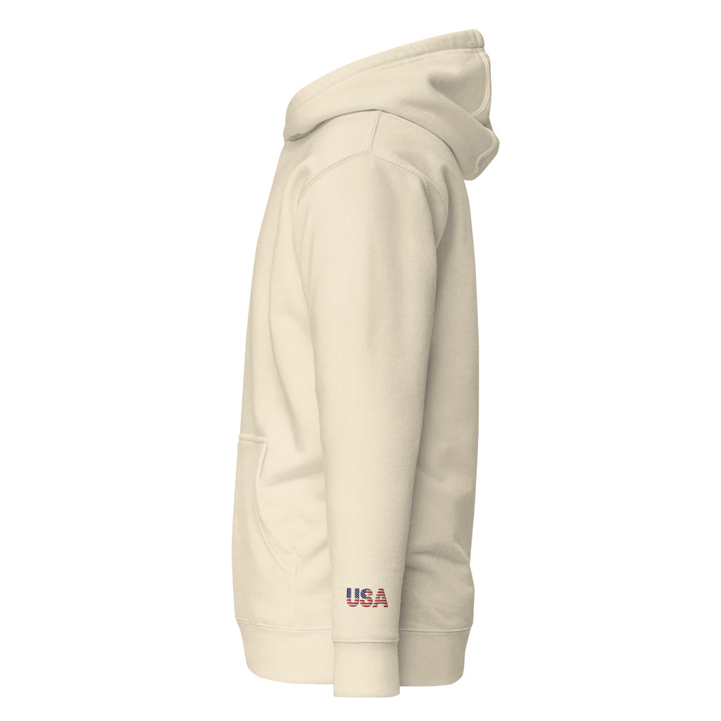 The most comfortable embroidered Hoodie you have ever seen - runs small so size up - 'Merica Merch