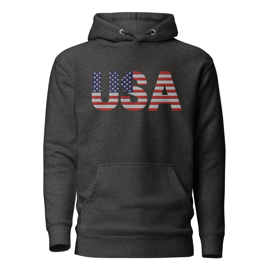 USA Large Embroidery - no sleeve skull - Runs small so size up - Unisex Hoodie