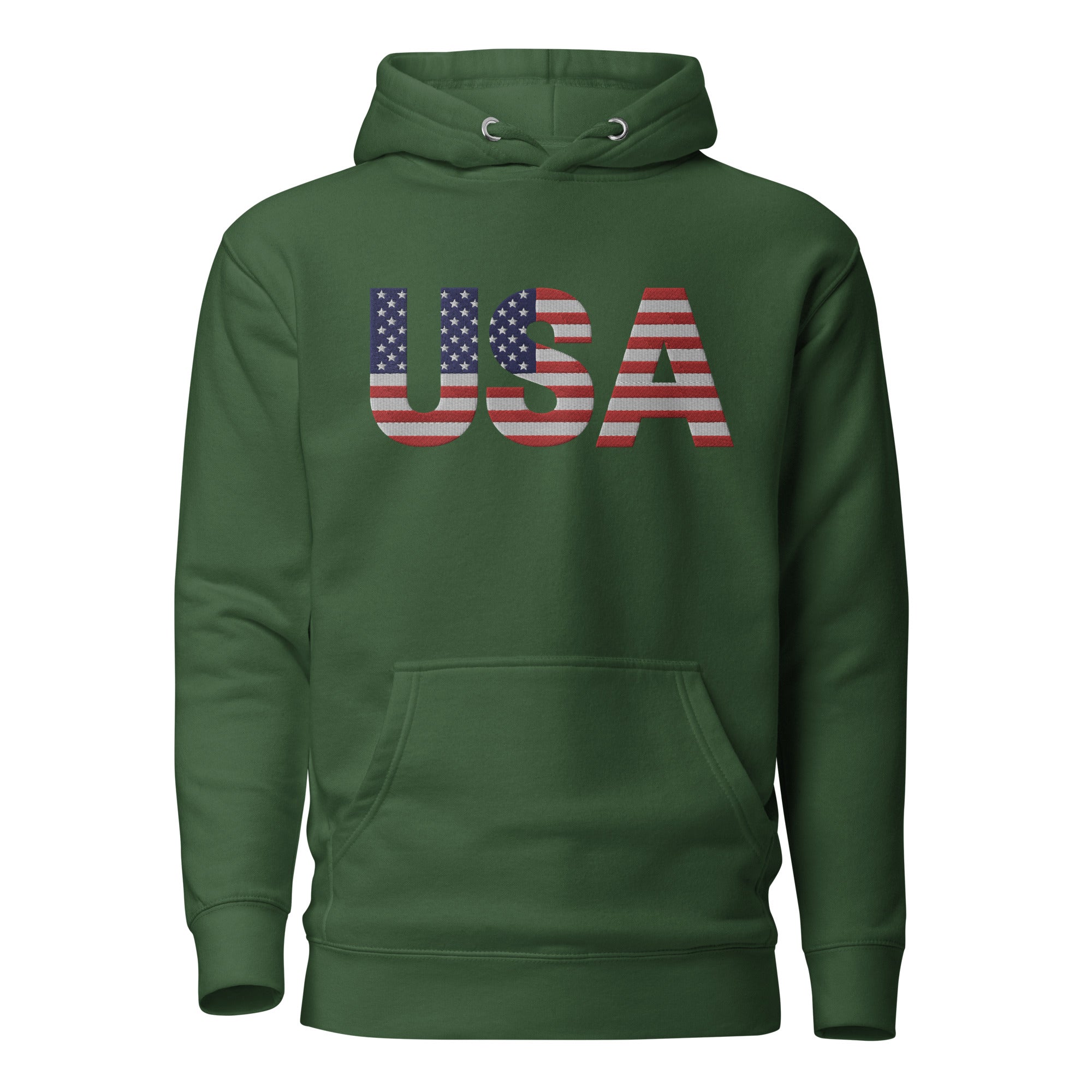 USA Large Embroidery - no sleeve skull - Runs small so size up - Unisex Hoodie