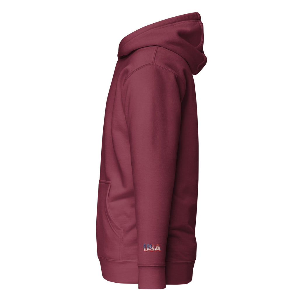 The most comfortable embroidered Hoodie you have ever seen - runs small so size up - 'Merica Merch