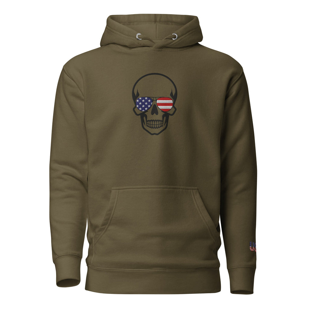 The most comfortable embroidered Hoodie you have ever seen - runs small so size up - 'Merica Merch