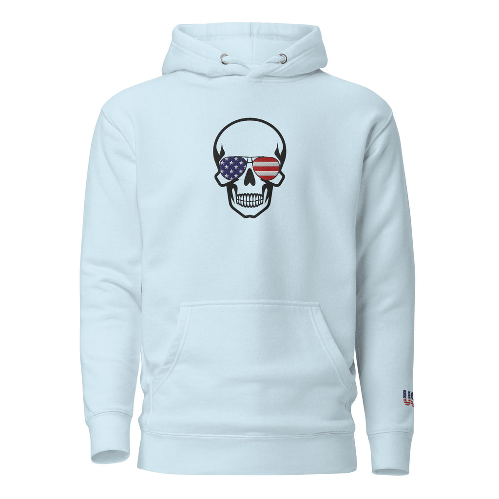 The most comfortable embroidered Hoodie you have ever seen - runs small so size up - 'Merica Merch