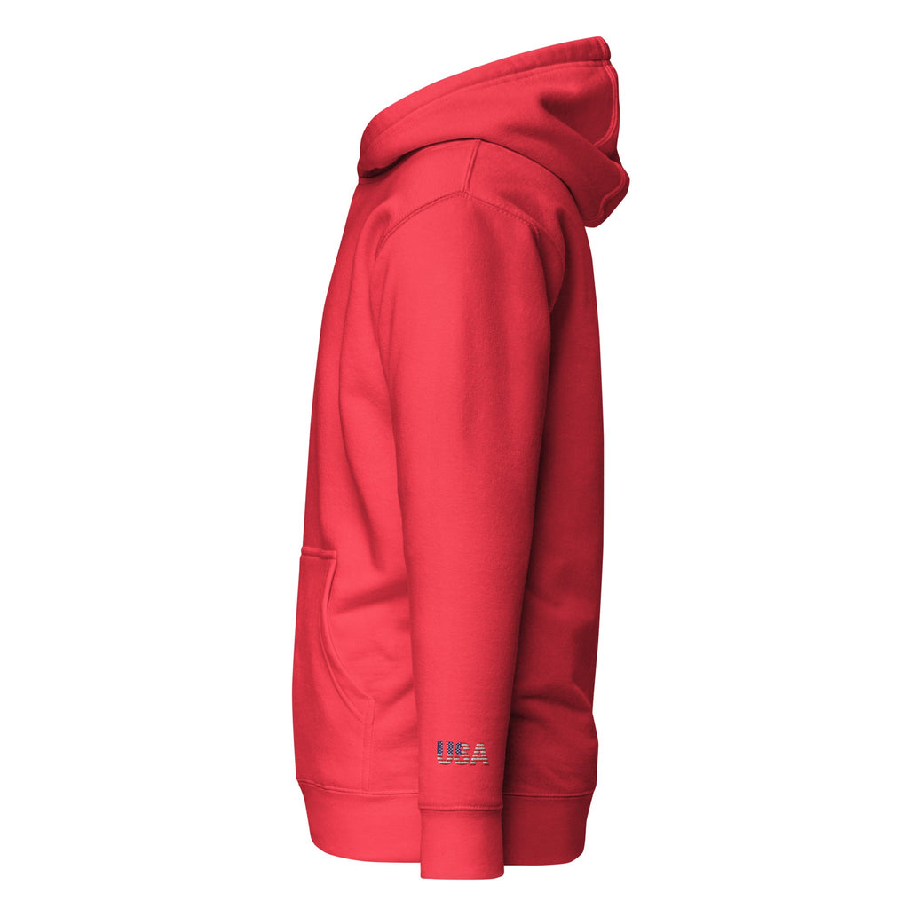 The most comfortable embroidered Hoodie you have ever seen - runs small so size up - 'Merica Merch