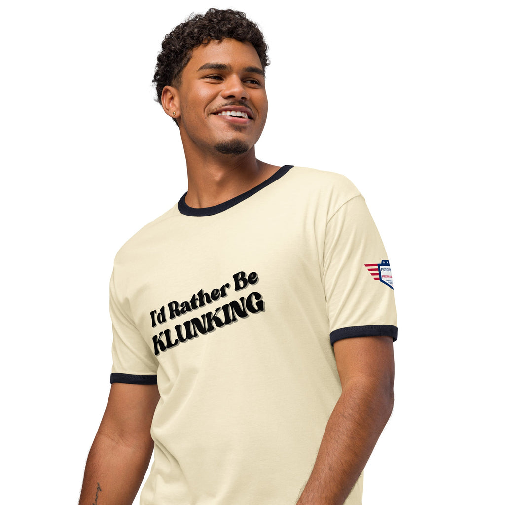 I’d Rather Be Klunking - Unisex ringer t-shirt