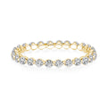 Rodiffy Moissanite Yellow Gold 1.0 Ct Round Cut Full Eternity Wedding Band