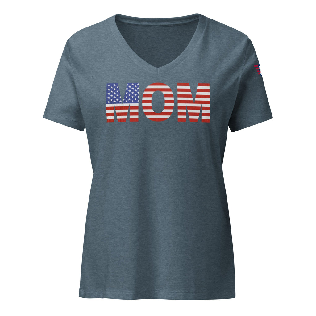 Mom USA - Women’s relaxed v-neck t-shirt