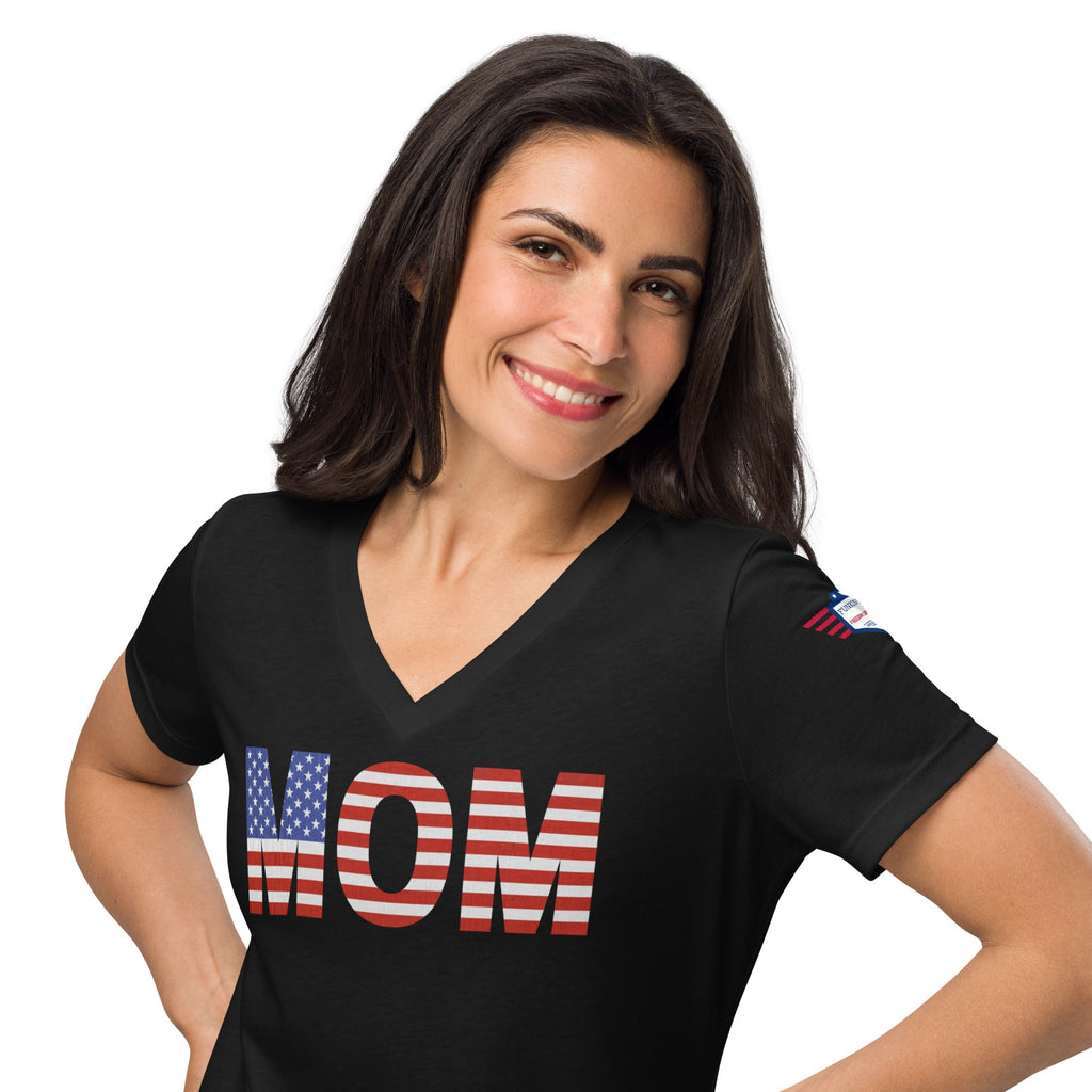 Mom USA - Women’s relaxed v-neck t-shirt