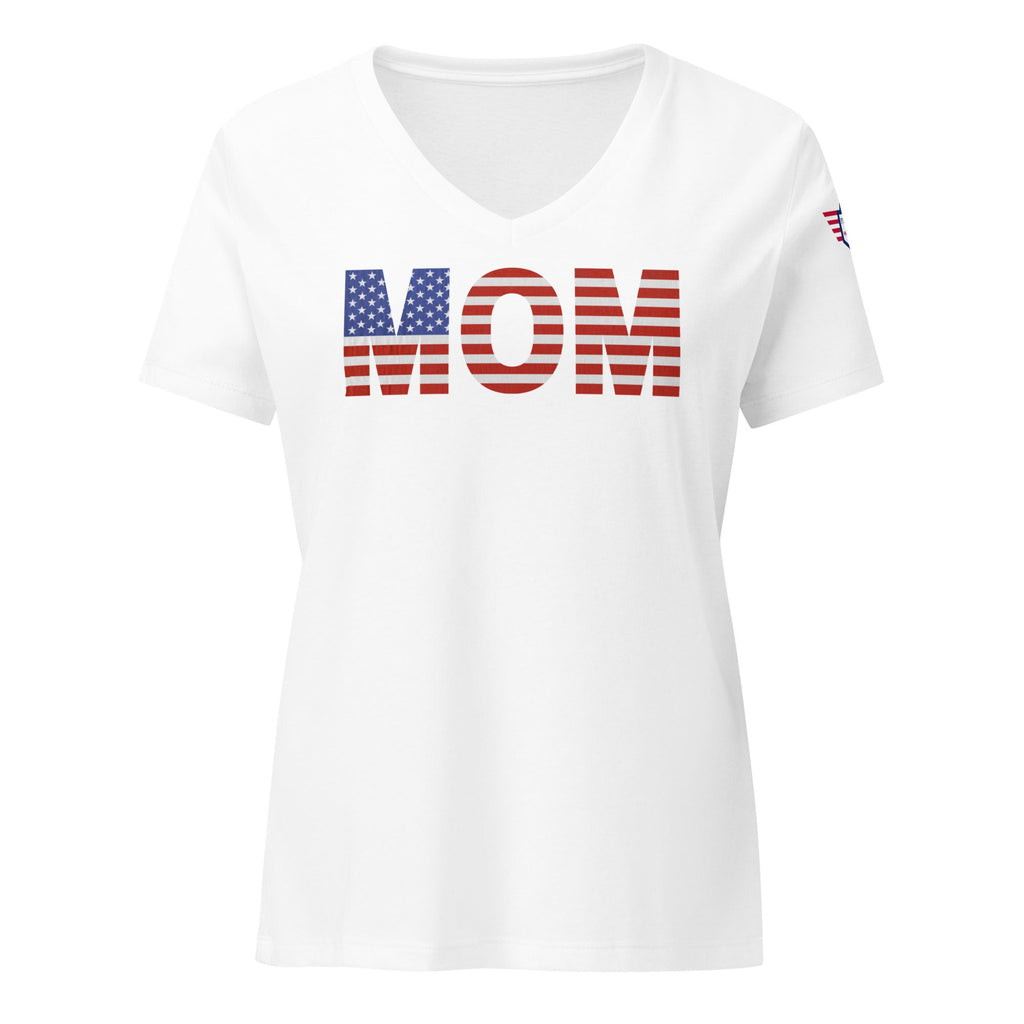Mom USA - Women’s relaxed v-neck t-shirt